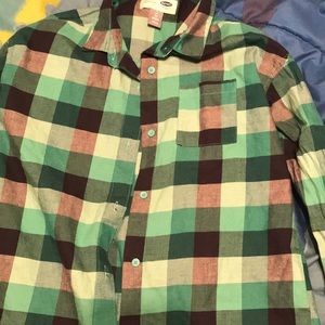 A boyfriend plaid shirt